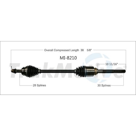 Surtrack Axle Cv Axle Shaft, Mi-8210 MI-8210